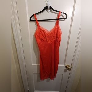 Vintage Union made reddish pink slip dress